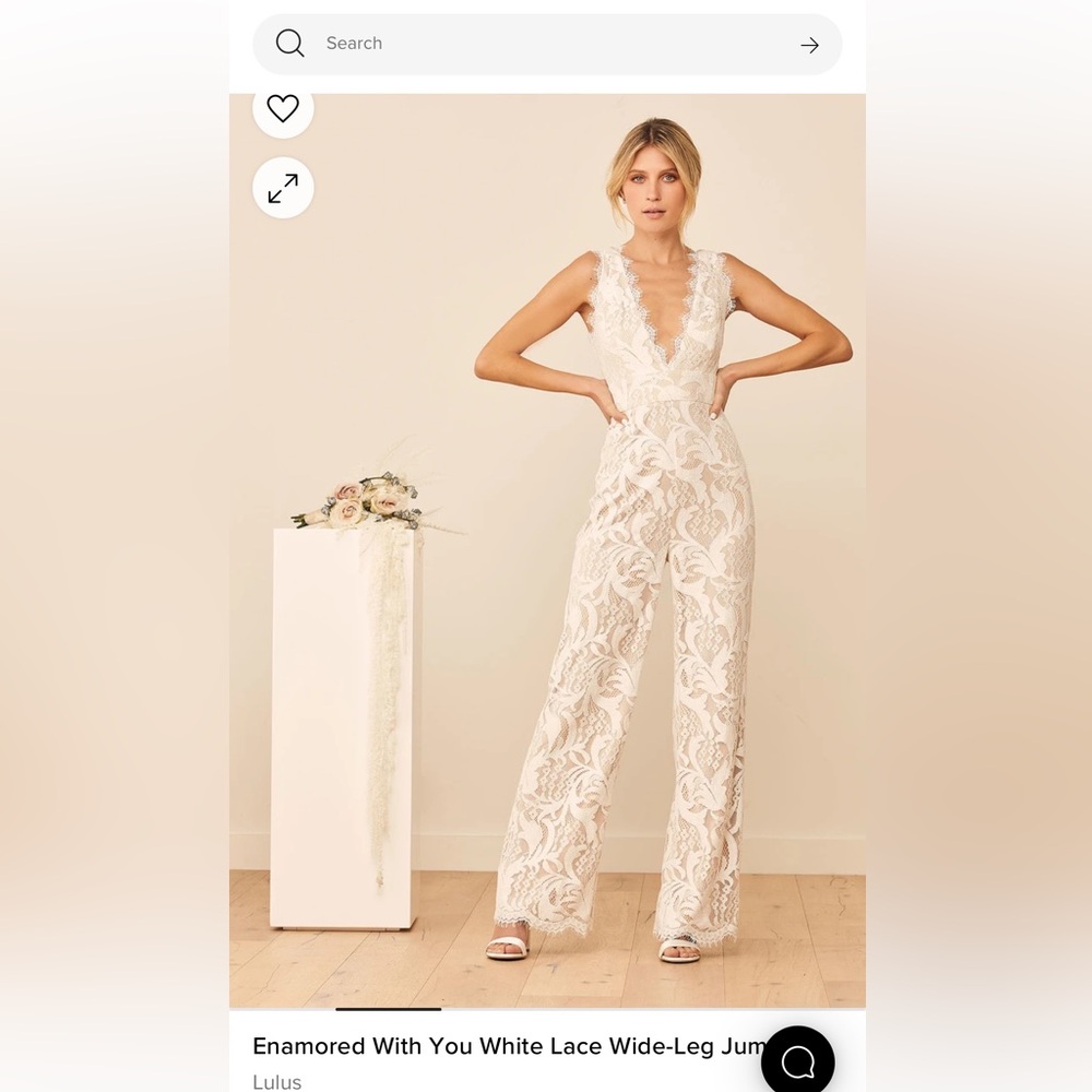 Enamored With You White Lace Wide-Leg Jumpsuit
Lulus